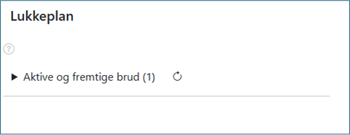 Lukkeplansmodul oversigt