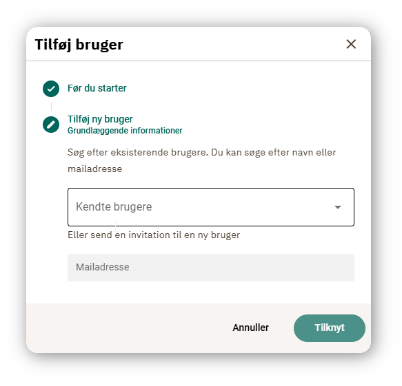 Tilføj bruger