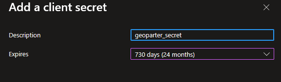 Opret Client Secret