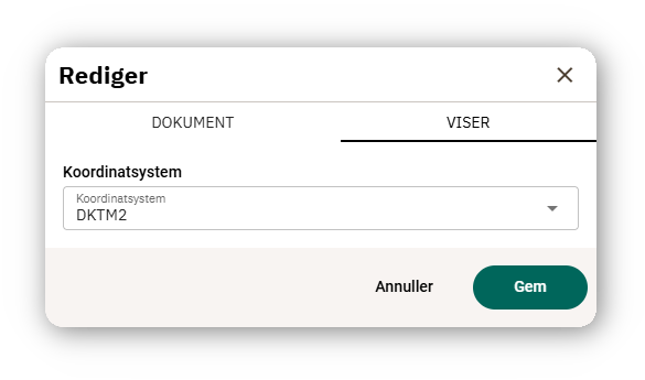 Visningsindstillinger for en geografisk fil