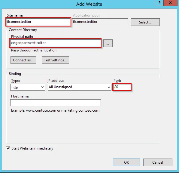 Indtastningsfelter i TL Editor